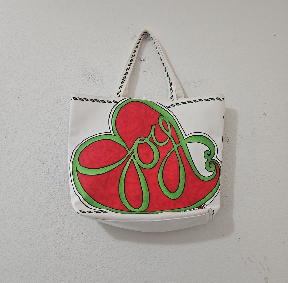 Brighton Love & Joy Holiday Shopping Canvas Tote Bag.
